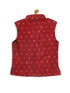 Vastramay SISHU Boy's Maroon & Gold Toned Woven Design Nehru Jacket